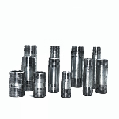 Pipe Lines Connect Wholesale Price Cold Galvanized Pipe Thread Connection External Nipple For Carbon Steel Fitting Threading Pipes